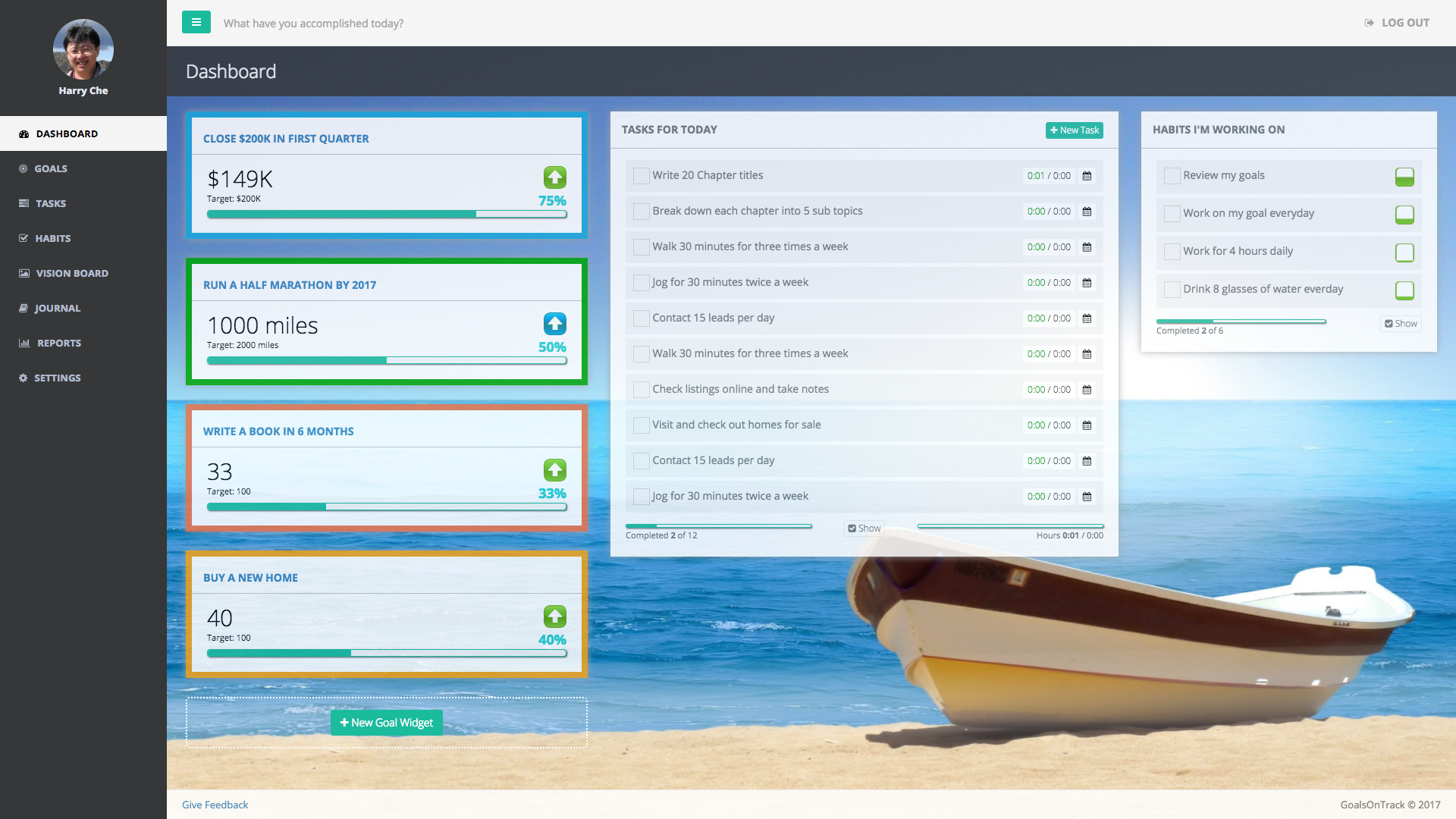 GoalsOnTrack Goal Setting Software product image