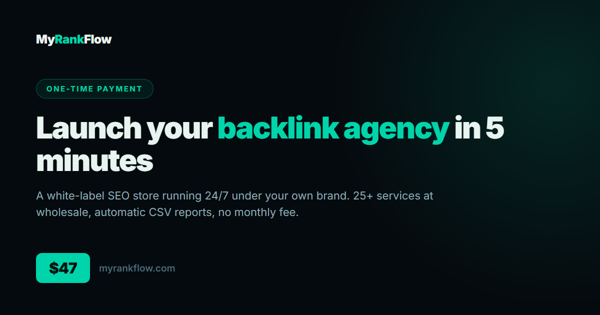 Launch Your Own White-Label Backlink SEO Agency product image